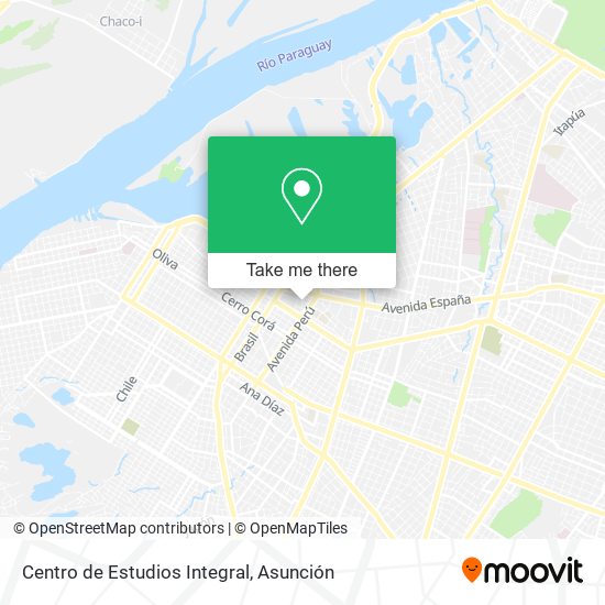 Mapa de Centro de Estudios Integral