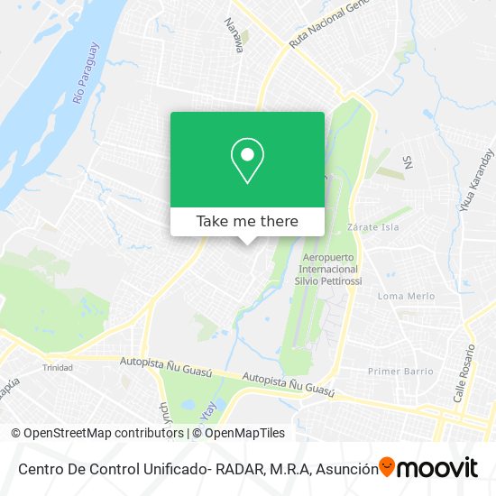 Mapa de Centro De Control Unificado- RADAR, M.R.A