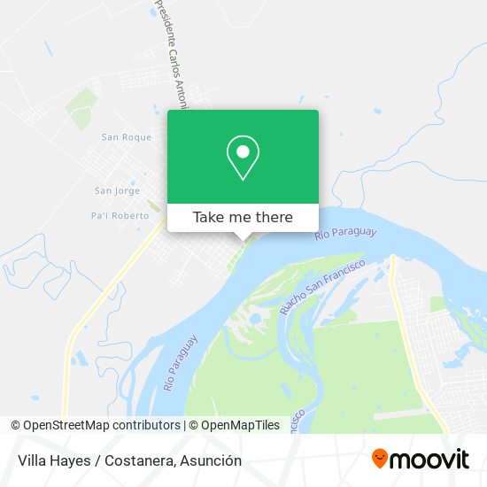 Villa Hayes / Costanera map