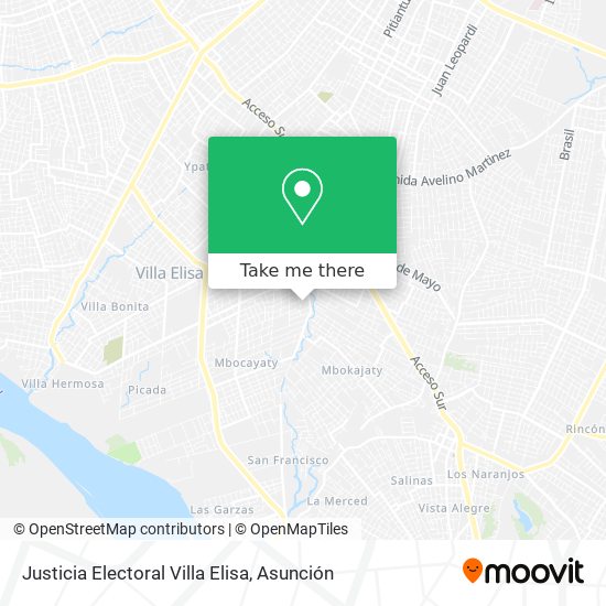 Justicia Electoral Villa Elisa map