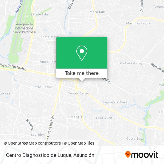 Mapa de Centro Diagnostico de Luque