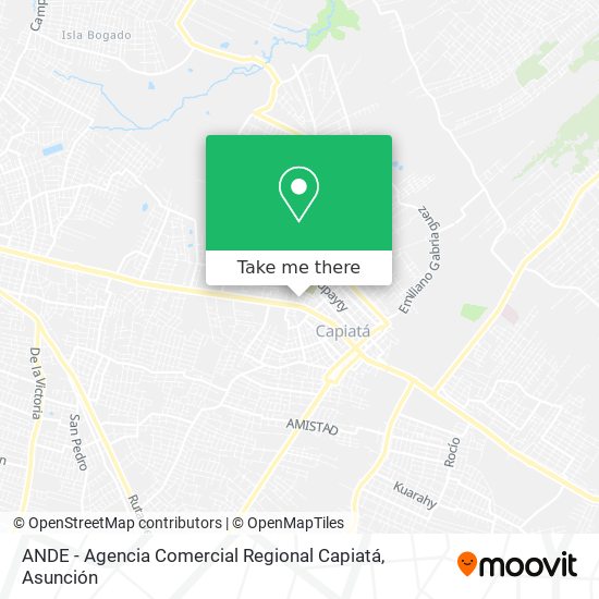 ANDE - Agencia Comercial Regional Capiatá map