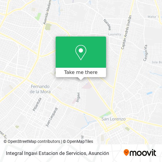 Mapa de Integral Ingavi Estacion de Servicios