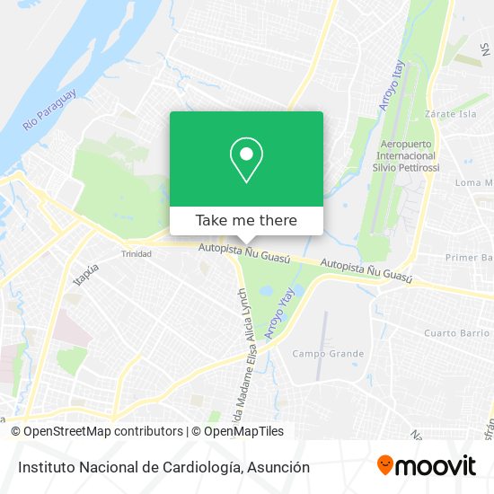 Instituto Nacional de Cardiología map