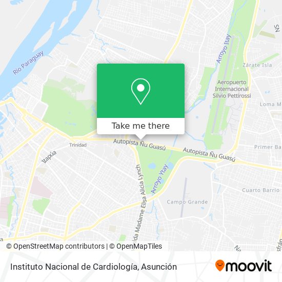 Mapa de Instituto Nacional de Cardiología