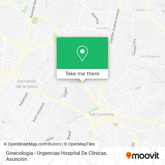 Mapa de Ginecologia - Urgencias Hospital De Clínicas