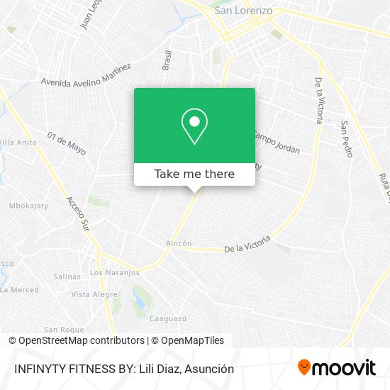 Mapa de INFINYTY FITNESS BY: Lili Diaz