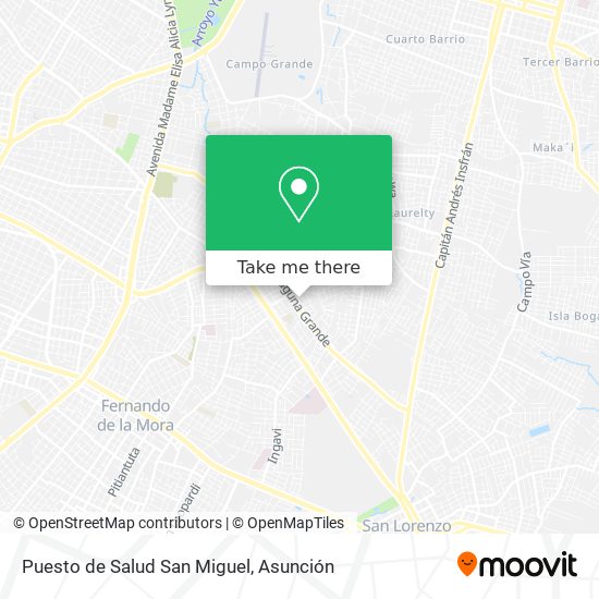 Puesto de Salud San Miguel map