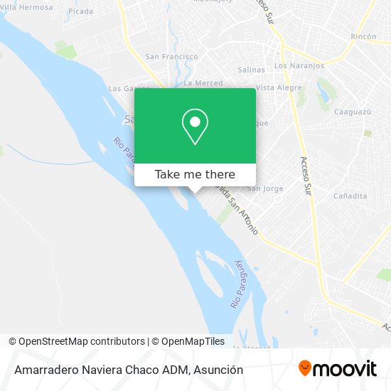 Mapa de Amarradero Naviera Chaco ADM