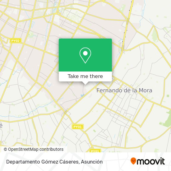 Departamento Gómez Cáseres map