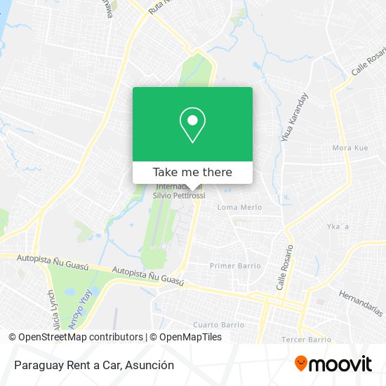 Paraguay Rent a Car map