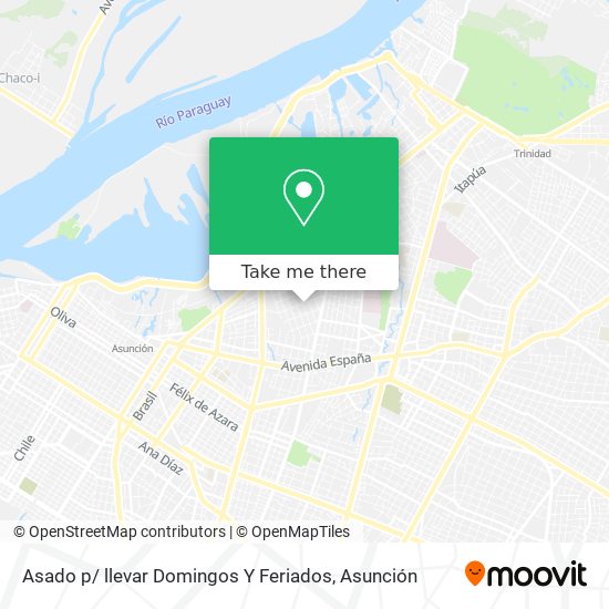 Mapa de Asado p/ llevar Domingos Y Feriados