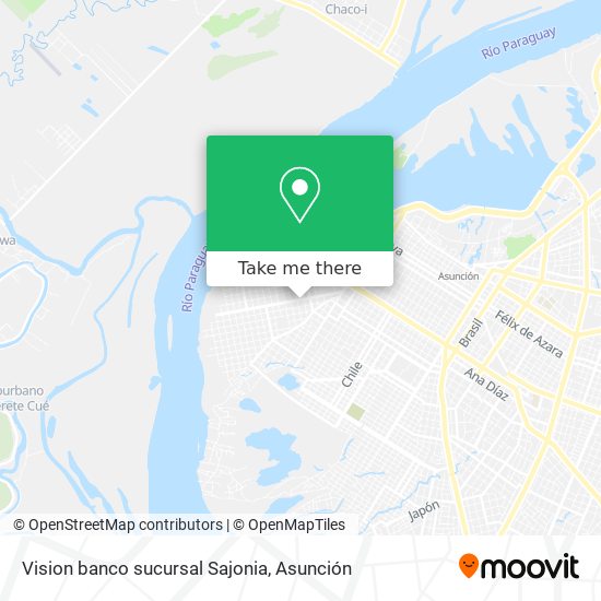 Vision banco sucursal Sajonia map