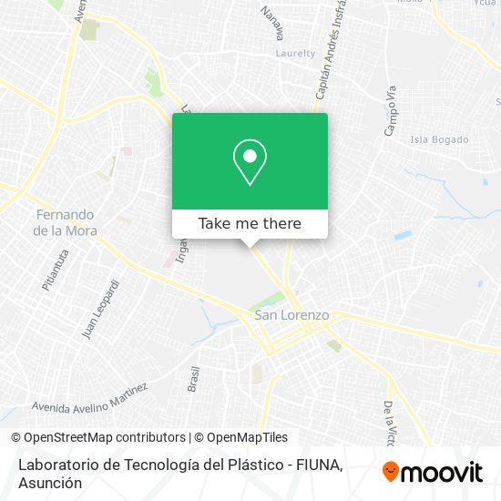 Mapa de Laboratorio de Tecnología del Plástico - FIUNA