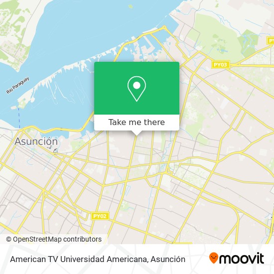 American TV Universidad Americana map