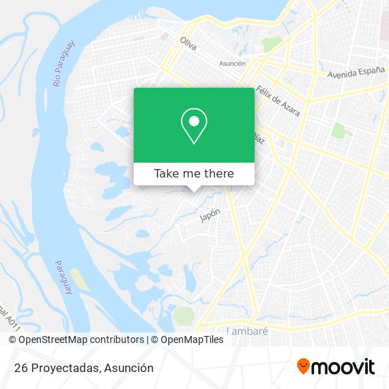 Mapa de 26 Proyectadas