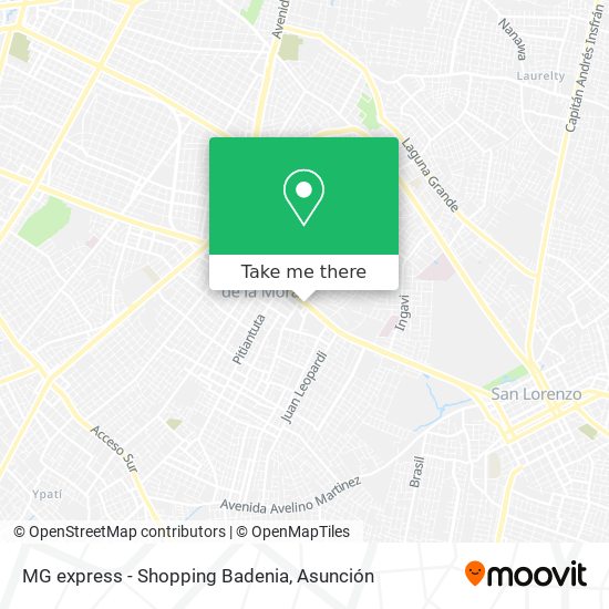 MG express - Shopping Badenia map