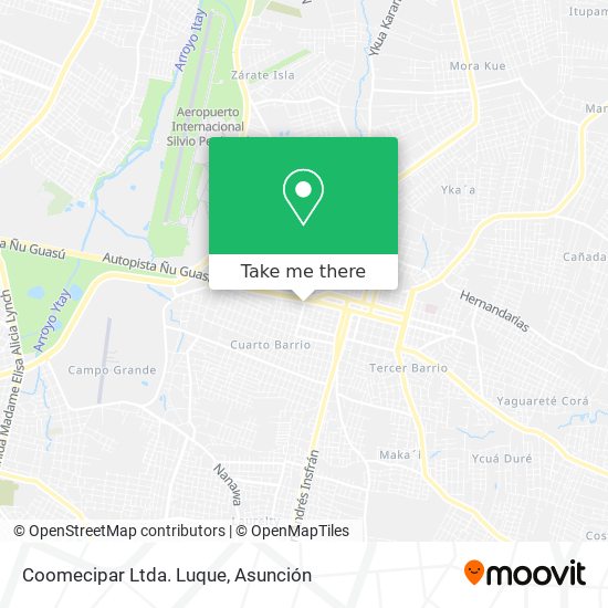 Coomecipar Ltda. Luque map