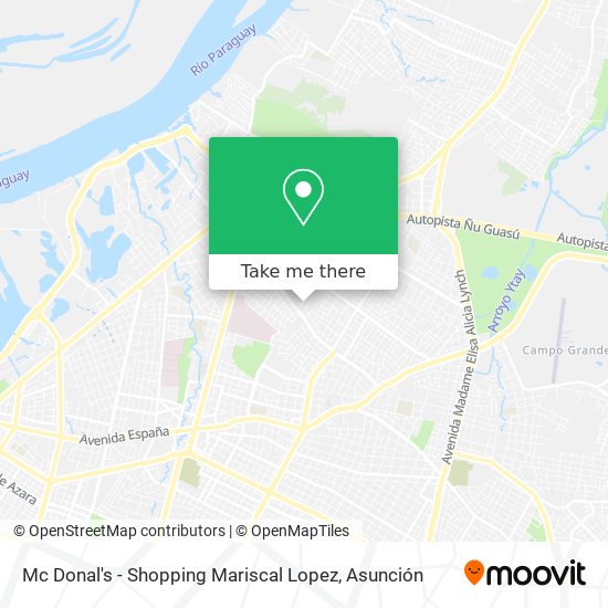 Mc Donal's - Shopping Mariscal Lopez map