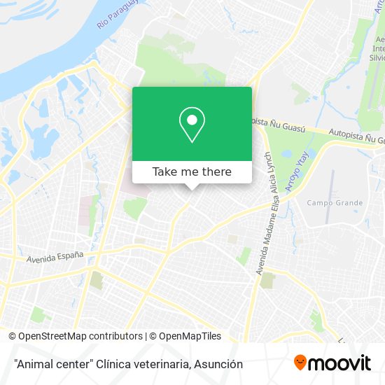 "Animal center" Clínica veterinaria map