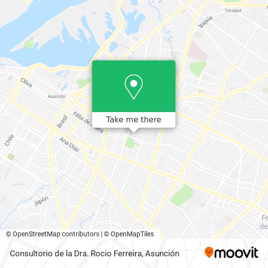 Mapa de Consultorio de la Dra. Rocio Ferreira