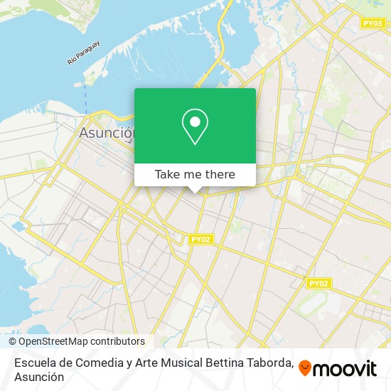 Mapa de Escuela de Comedia y Arte Musical Bettina Taborda