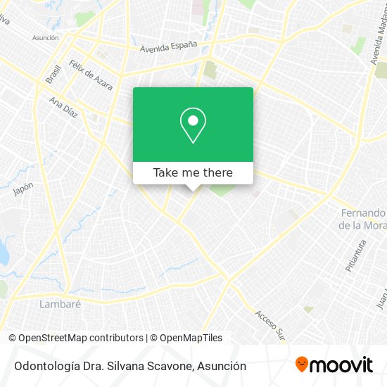 Odontología Dra. Silvana Scavone map