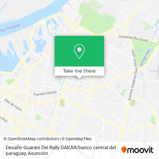 Mapa de Desafio Guarani Del Rally DAKAR / banco central del paraguay