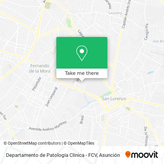 Departamento de Patología Clínica - FCV map