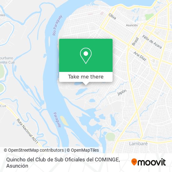 Quincho del Club de Sub Oficiales del COMINGE map