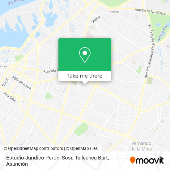 Mapa de Estudio Jurídico Peroni Sosa Tellechea Burt
