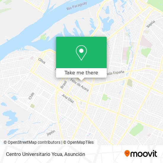 Centro Universitario Ycua map