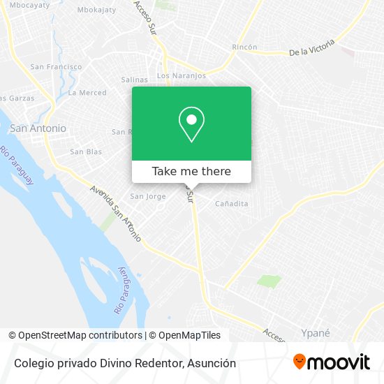 Mapa de Colegio privado Divino Redentor