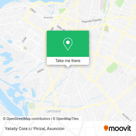 Mapa de Yataity Cora c/ Pirizal