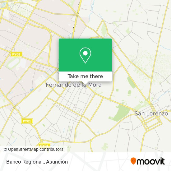 Banco Regional. map