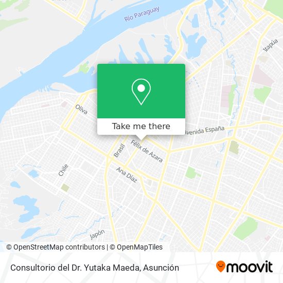 Mapa de Consultorio del Dr. Yutaka Maeda