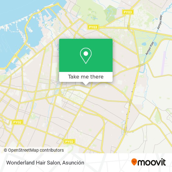 Mapa de Wonderland Hair Salon