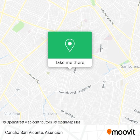 Mapa de Cancha San Vicente