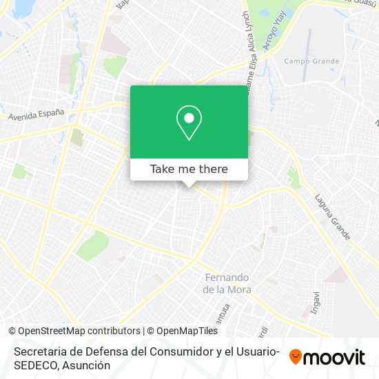 Secretaria de Defensa del Consumidor y el Usuario- SEDECO map