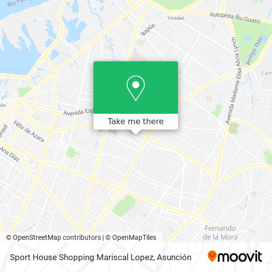 Sport House Shopping Mariscal Lopez map