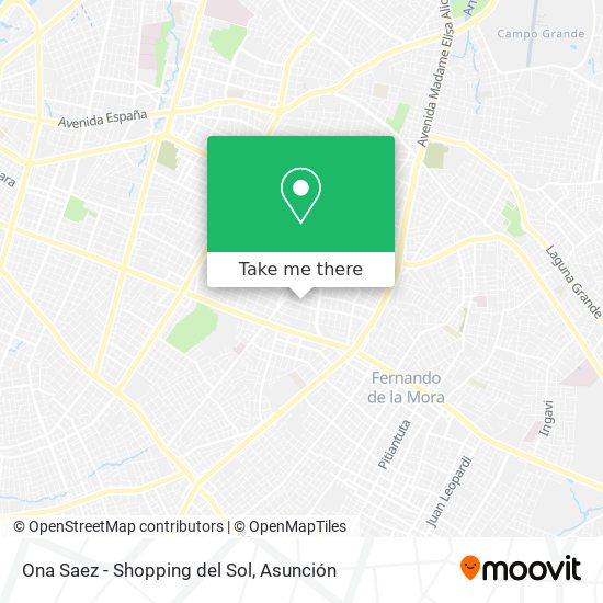 Mapa de Ona Saez - Shopping del Sol