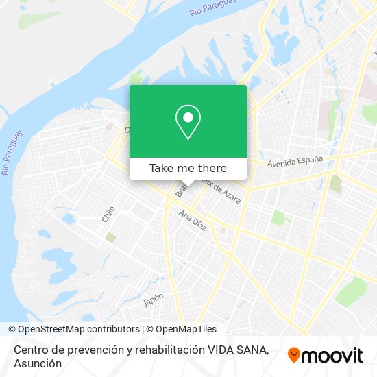 Centro de prevención y rehabilitación VIDA SANA map