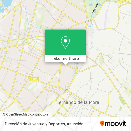 Dirección de Juventud y Deportes map