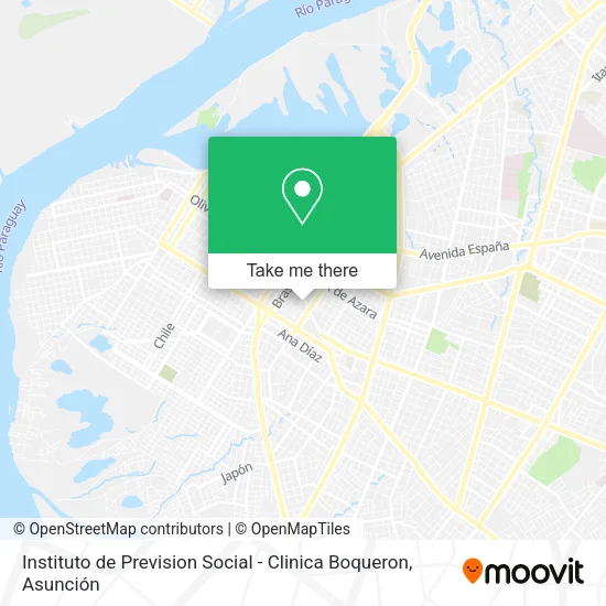 Instituto de Prevision Social - Clinica Boqueron map