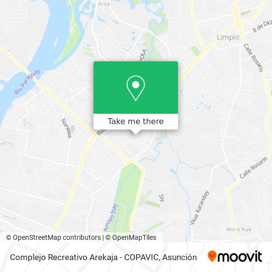 Mapa de Complejo Recreativo Arekaja - COPAVIC