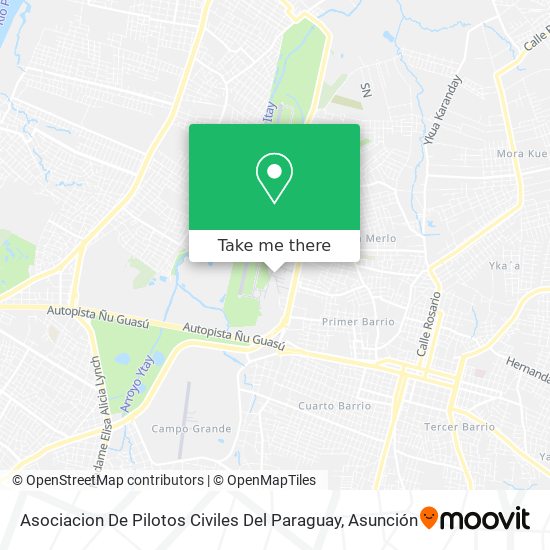 Mapa de Asociacion De Pilotos Civiles Del Paraguay