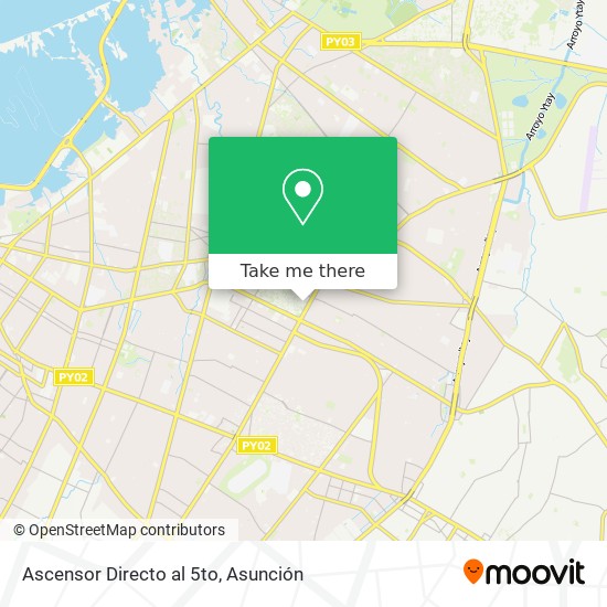 Mapa de Ascensor Directo al 5to