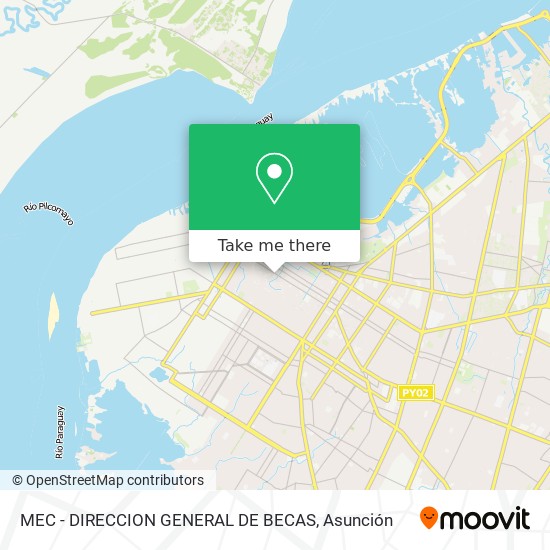 MEC - DIRECCION GENERAL DE BECAS map