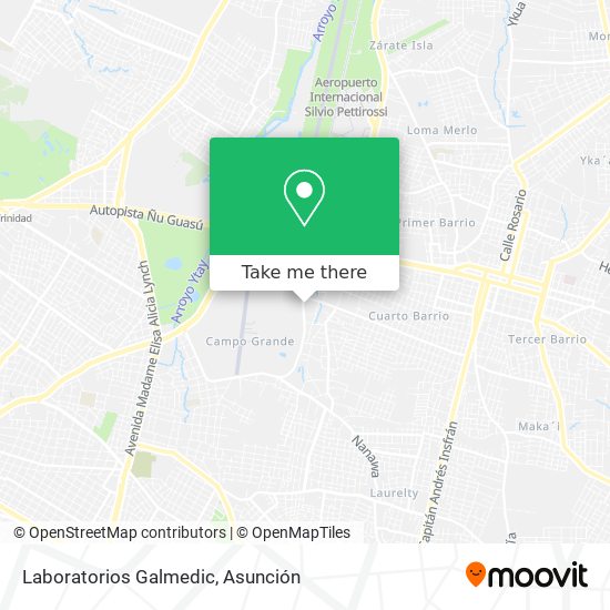 Laboratorios Galmedic map