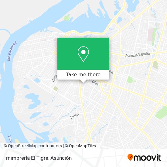 Mapa de mimbrería El Tigre